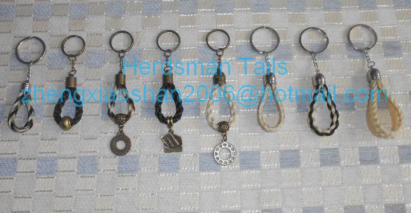 Horse hair keychains 